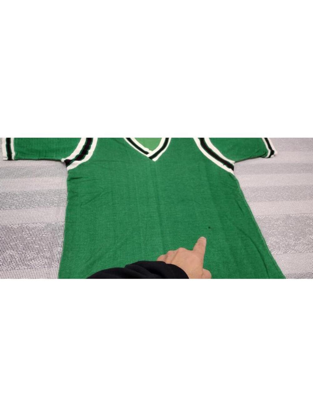 1940s Jersey CHICAGO ELMHURST POLICE NEW ERA SPORTSWEAR Knitting Mills Green V - Picture 10 of 15